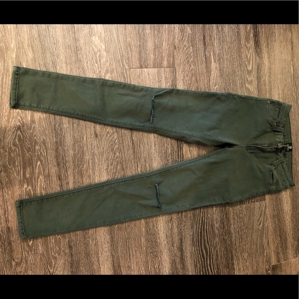 Hunter Green Skinny Jeans